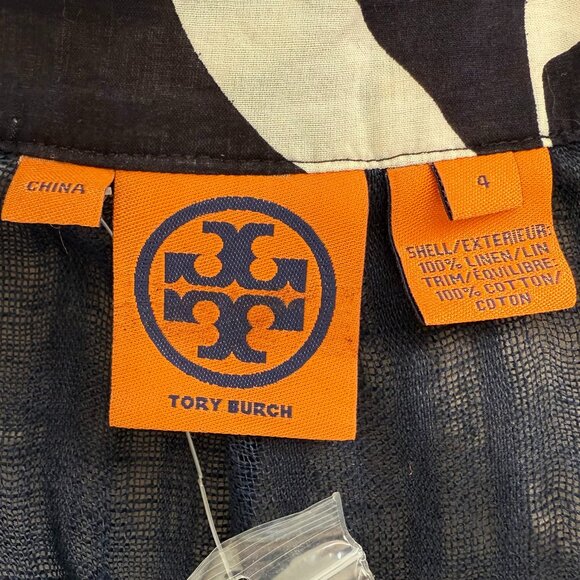 Tory Burch | Floral Fabric Trimmed Square-Neck Blouse - Picture 10 of 12